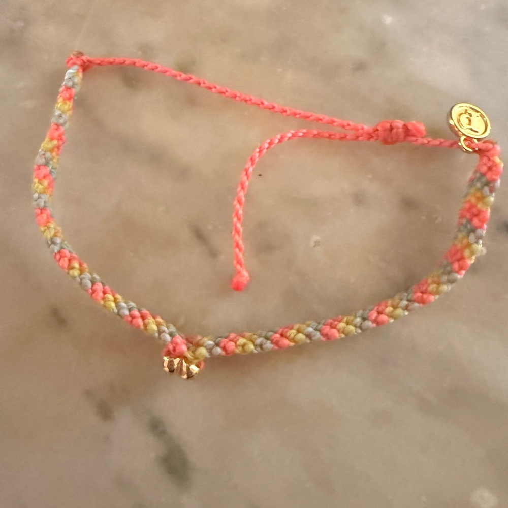 Pura Vida Multicolor Braided Bracelet with Gold Accent